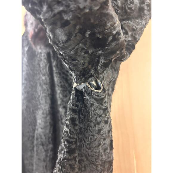 Tarlow Furs Baltimore Vintage Black Fur Jacket Mink Trim Monogrammed - Picture 3 of 14